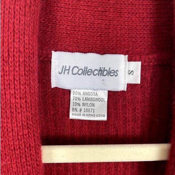 JH Collectibles Vintage Angora Lambswool Sweater Vest Red Retro Chic Red Small - Picture 13 of 13
